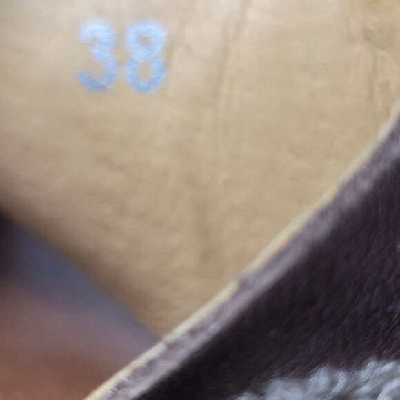 Free People Torrence Women's Sandals Size 7.5 Stitched Mauve Leather Ankle Wrap - Picture 9 of 11